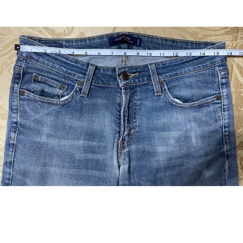 Levi's Superlow 518 Jeans Womens Size 9 Medium Stretch Distressed Small Stain - Picture 7 of 11